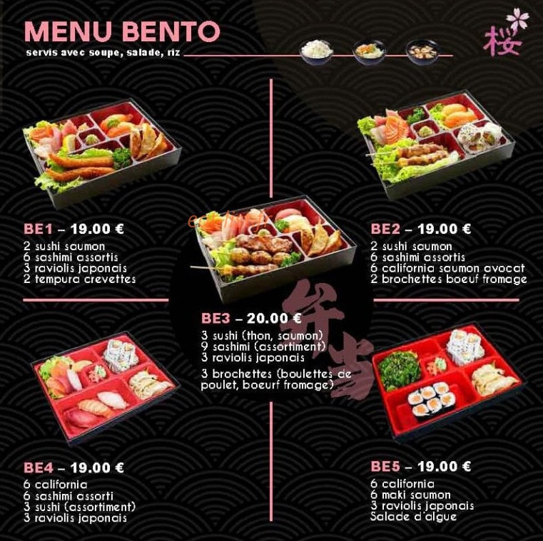 Sakura Sushi — carte page 7