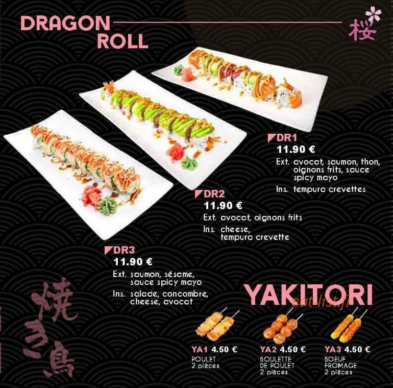 Sakura Sushi — carte page 10