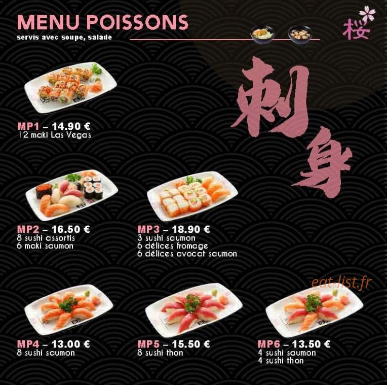 Sakura Sushi — carte page 5
