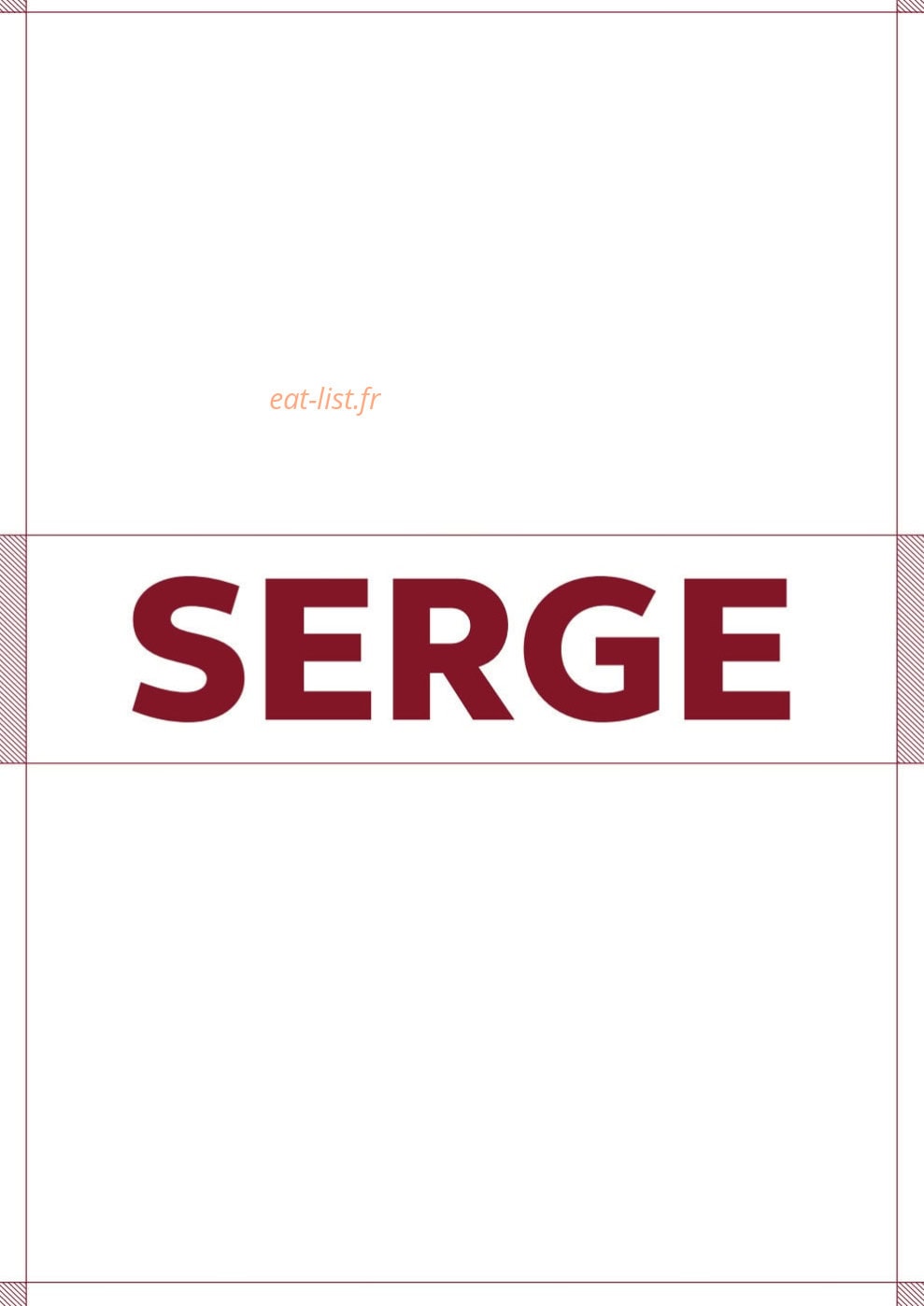 Serge — carte page 1