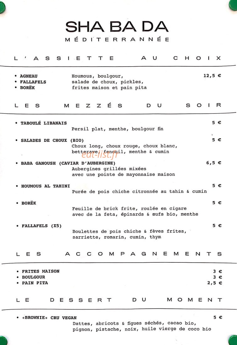 Shabada — carte page 1