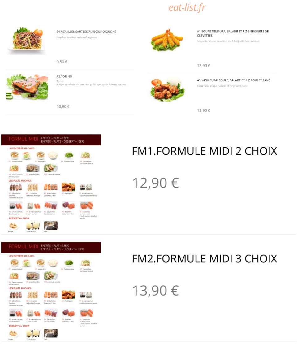 Shinji sushi — carte page 6