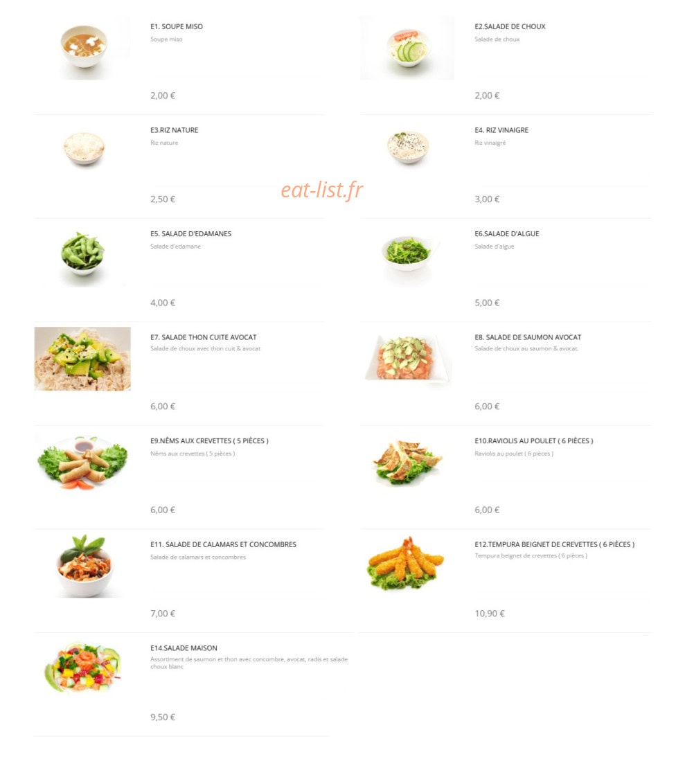 Shinji sushi — carte page 7