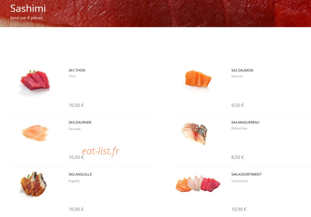Shinji sushi — carte page 14