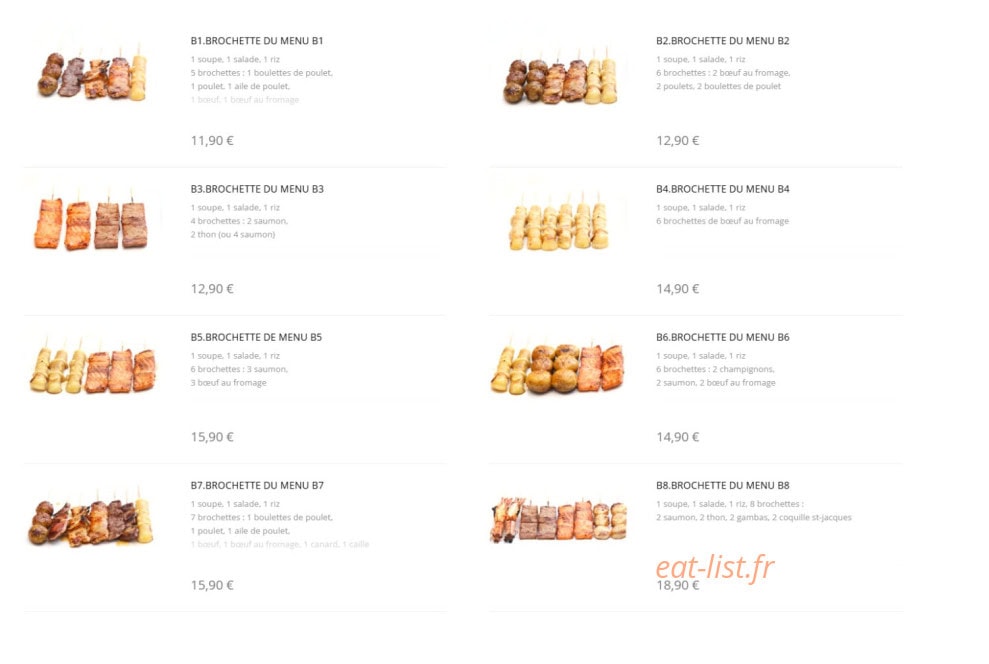 Shinji sushi — carte page 1