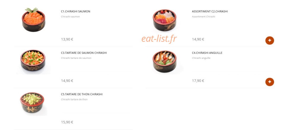 Shinji sushi — carte page 2