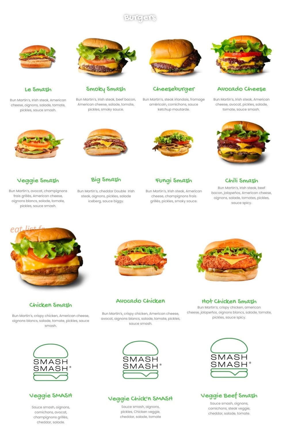 Smash Smash — carte page 1