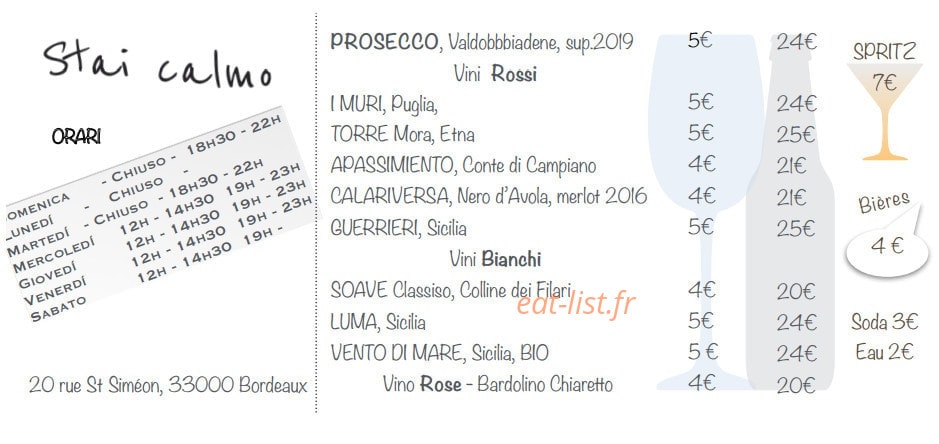 Stai Calmo — carte page 2