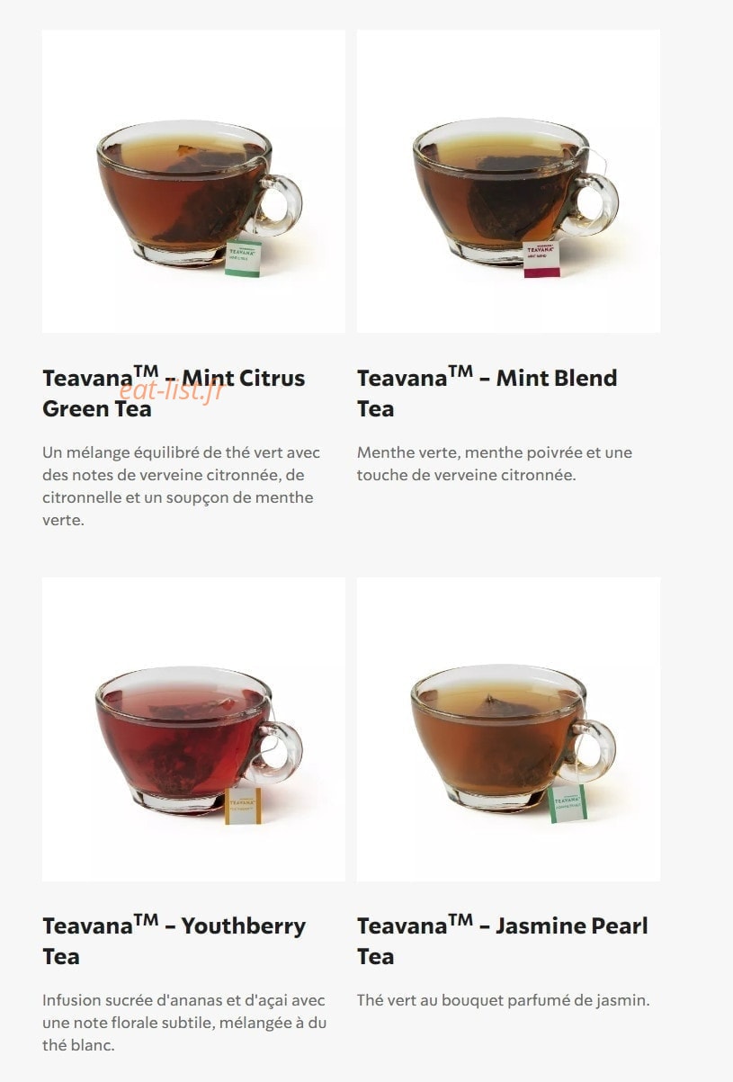 Starbucks Coffee — carte page 30