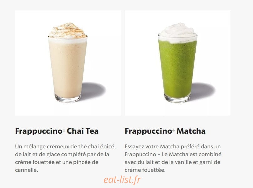 Starbucks Coffee — carte page 26