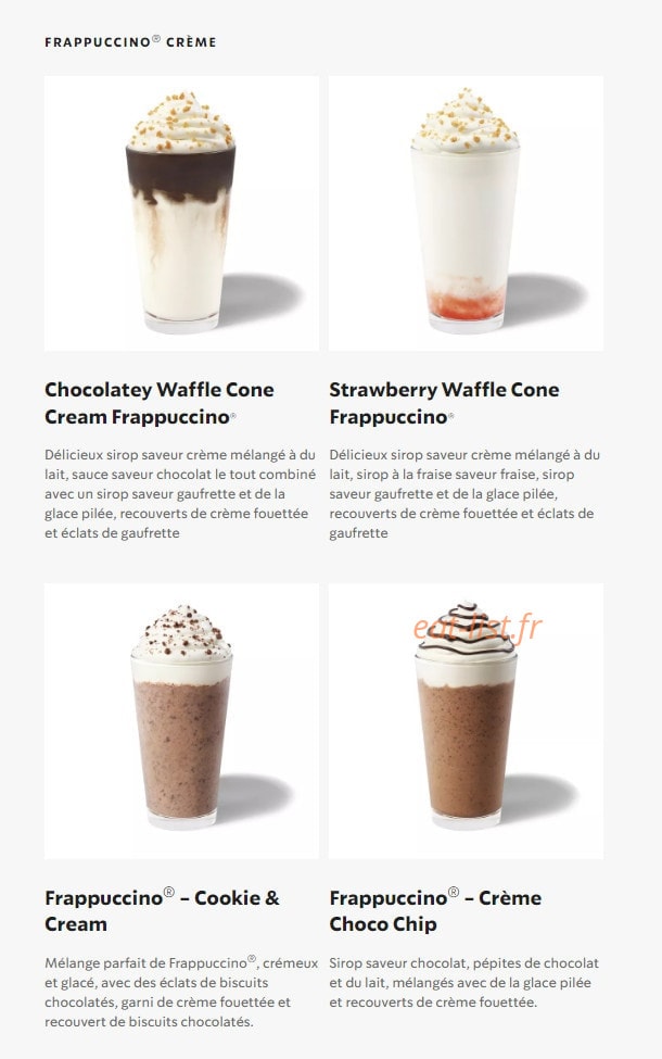 Starbucks Coffee — carte page 10