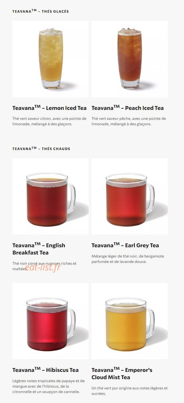Starbucks Coffee — carte page 14
