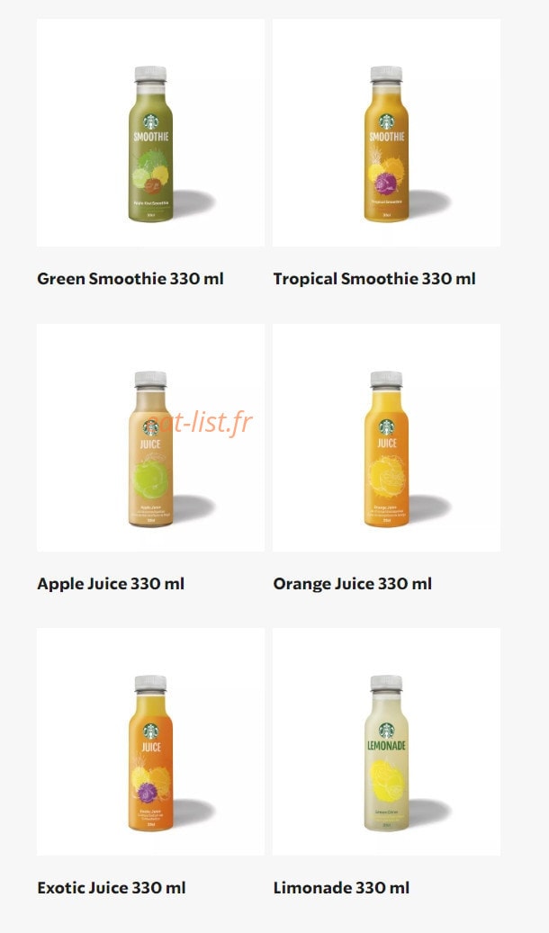 Starbucks Coffee — carte page 17