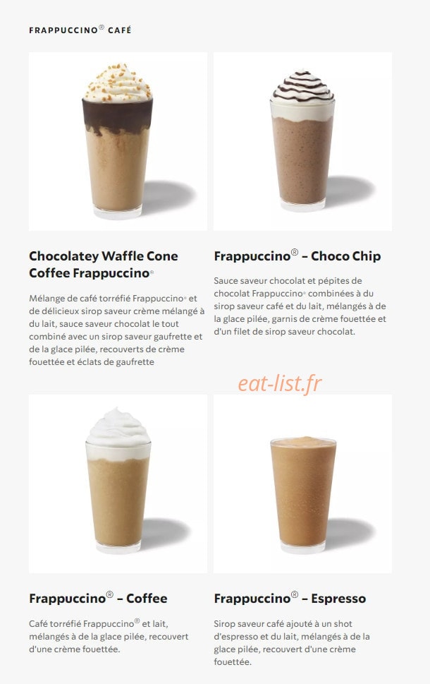 Starbucks Coffee — carte page 8