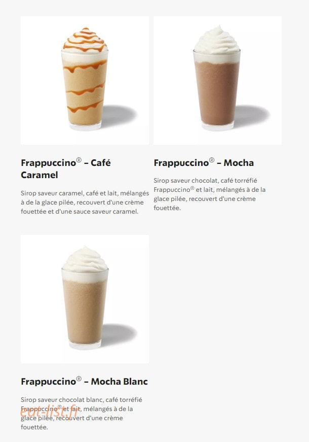 Starbucks Coffee — carte page 9