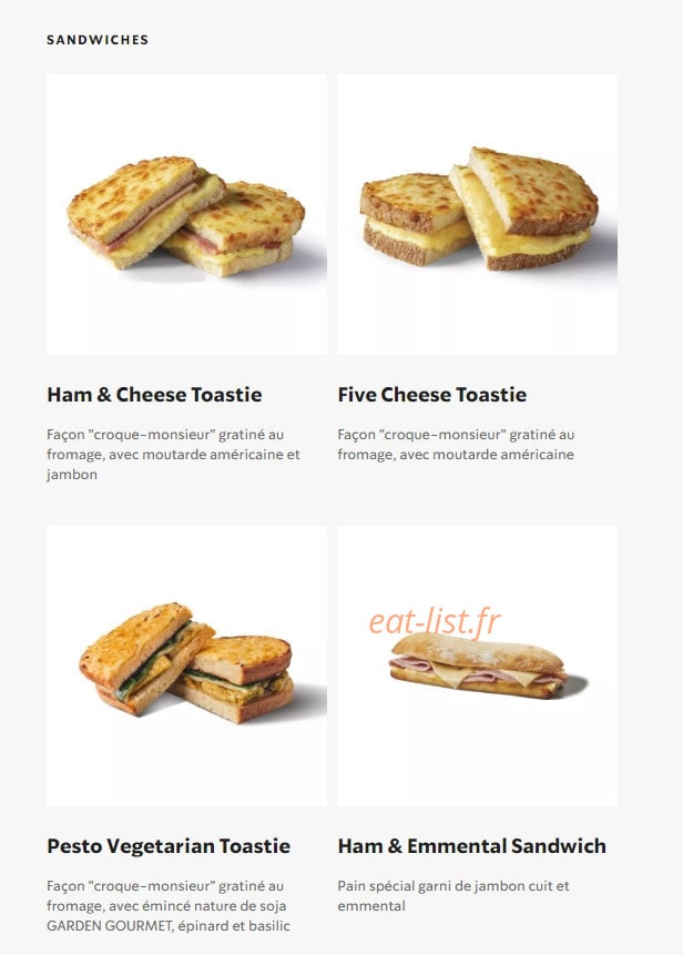 Starbucks Coffee — carte page 24