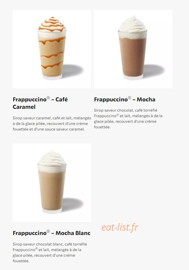 Starbucks Coffee — carte page 9