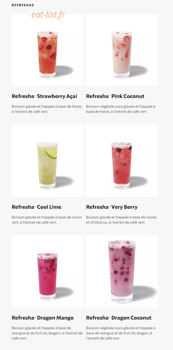 Starbucks Coffee — carte page 2