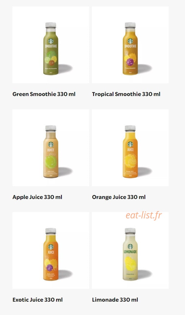 Starbucks Coffee — carte page 17