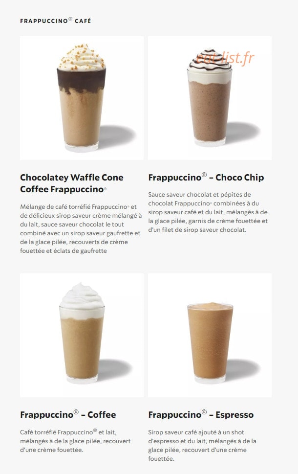 Starbucks Coffee — carte page 8