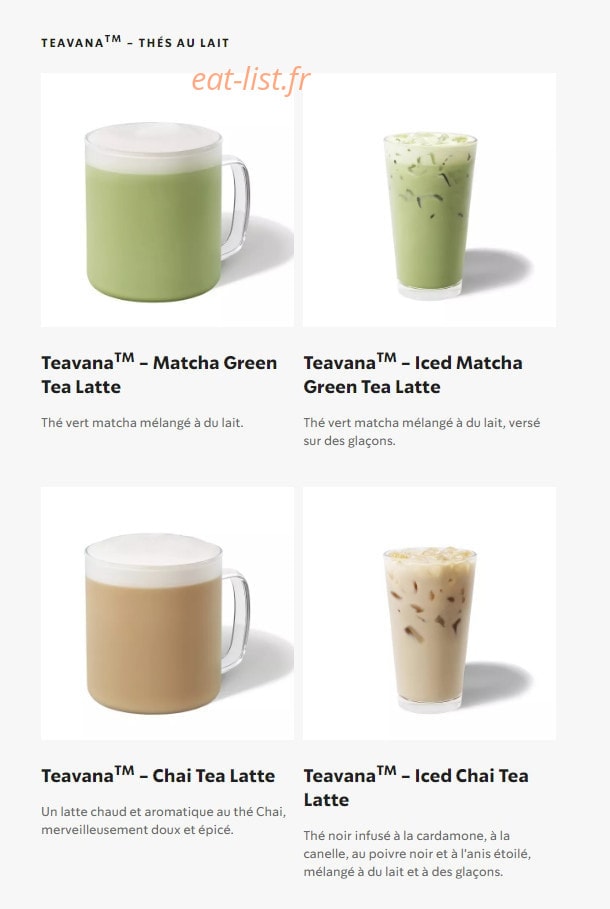 Starbucks Coffee — carte page 13