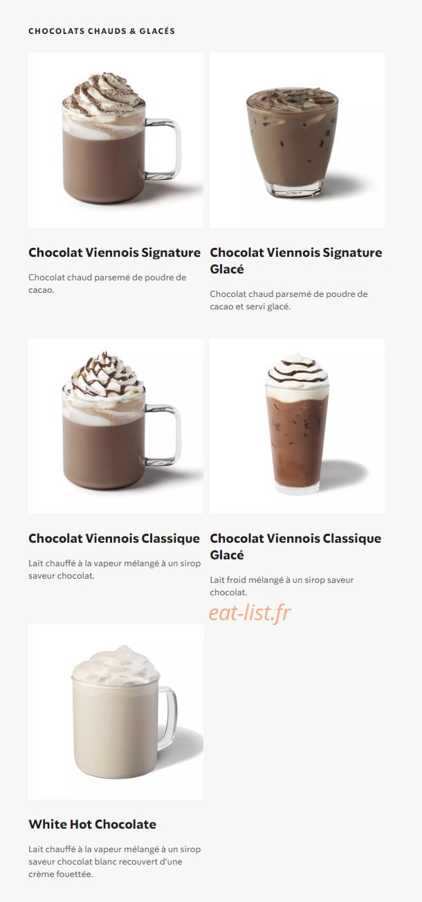 Starbucks Coffee — carte page 7