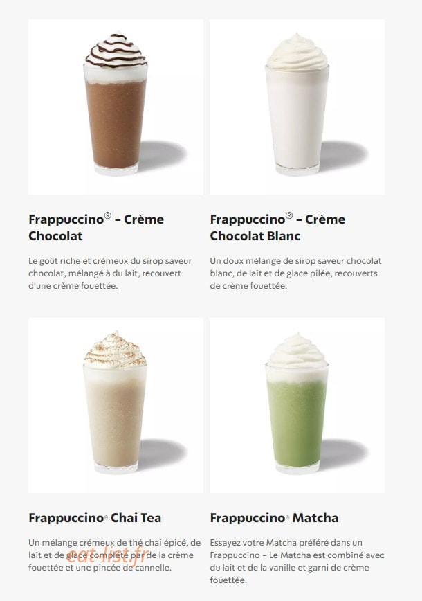 Starbucks Coffee — carte page 12