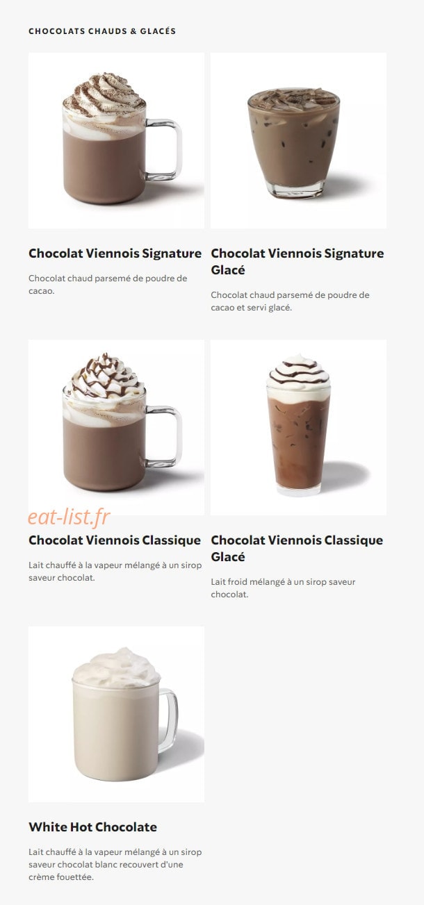 Starbucks Coffee — carte page 7