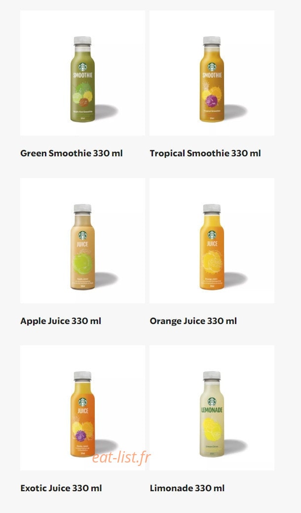 Starbucks Coffee — carte page 17