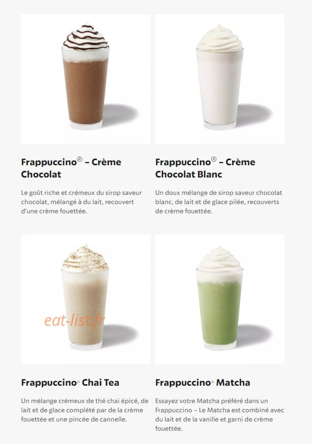 Starbucks Coffee — carte page 12