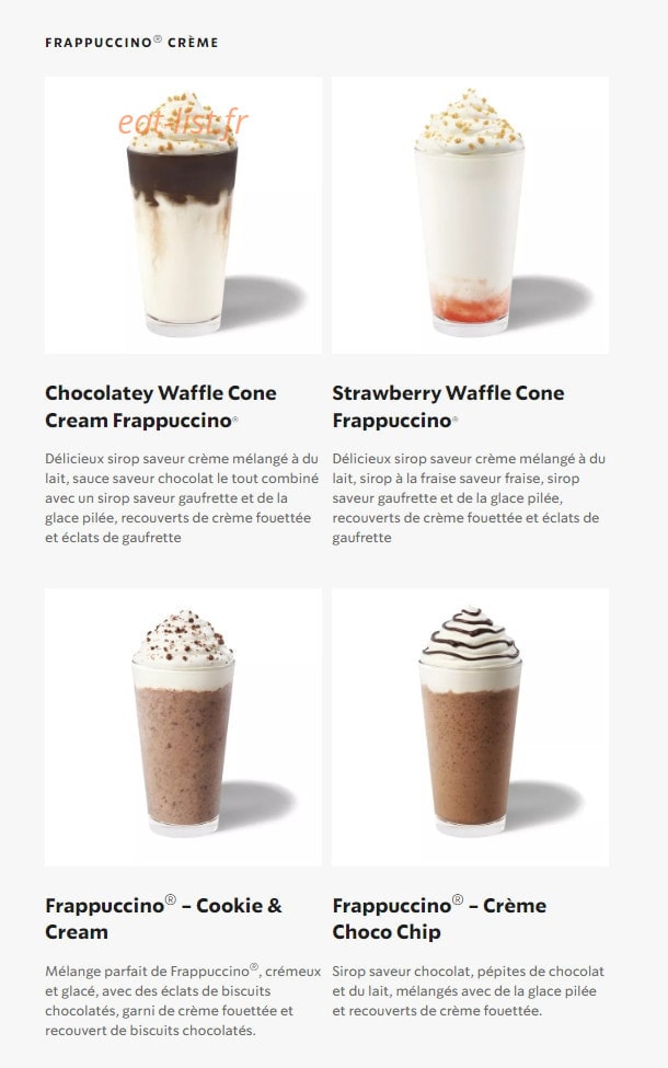 Starbucks Coffee — carte page 10