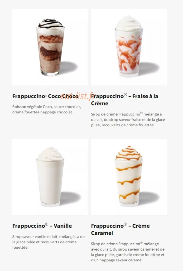 Starbucks Coffee — carte page 11