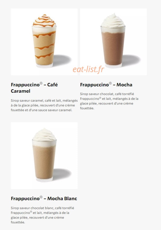 Starbucks Coffee — carte page 9