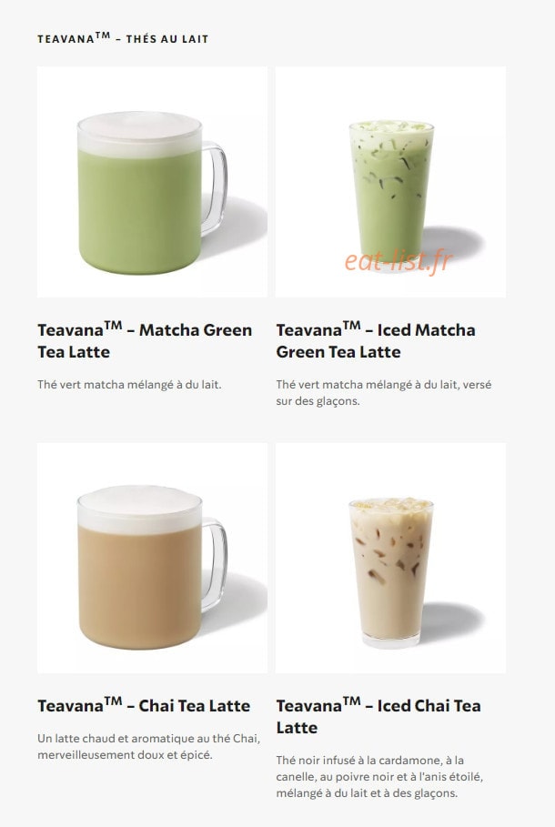Starbucks Coffee — carte page 13