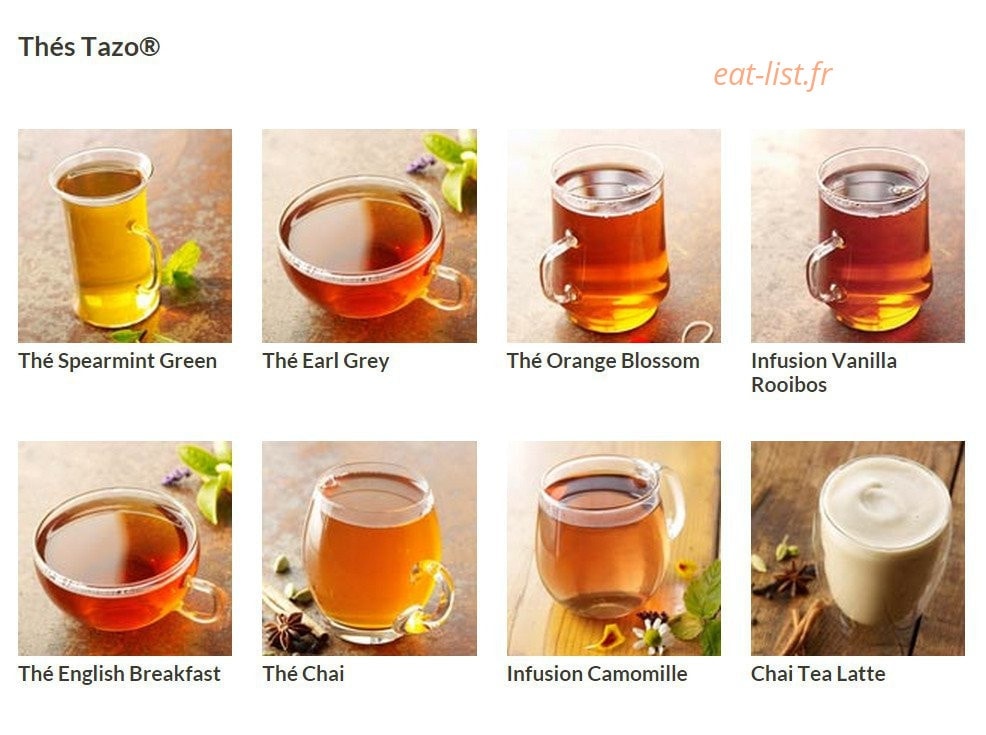 Starbucks Coffee — carte page 4