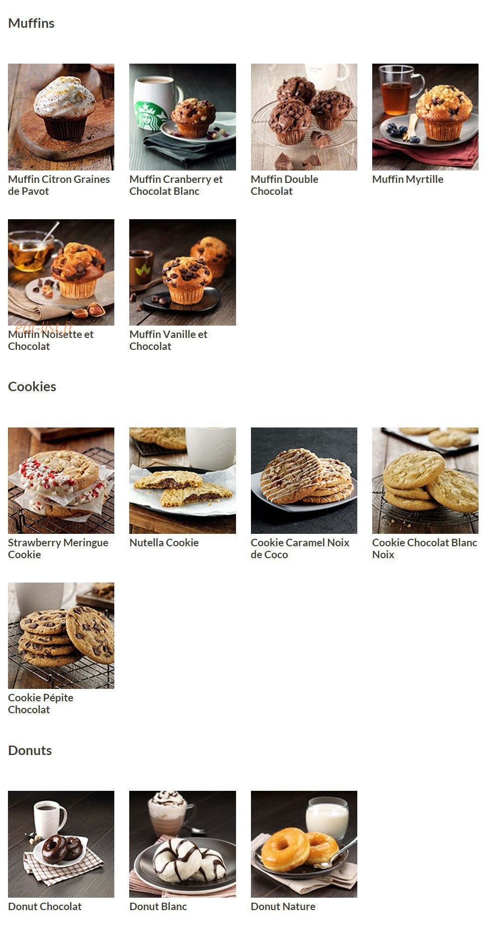 Starbucks — carte page 6