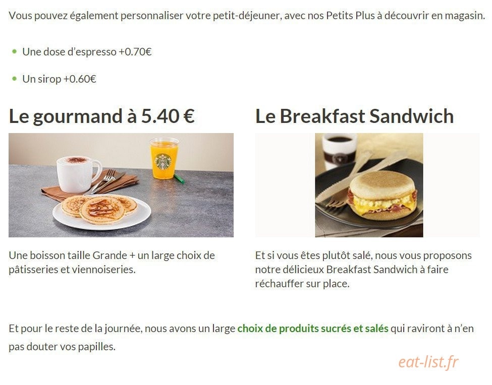Starbucks — carte page 8