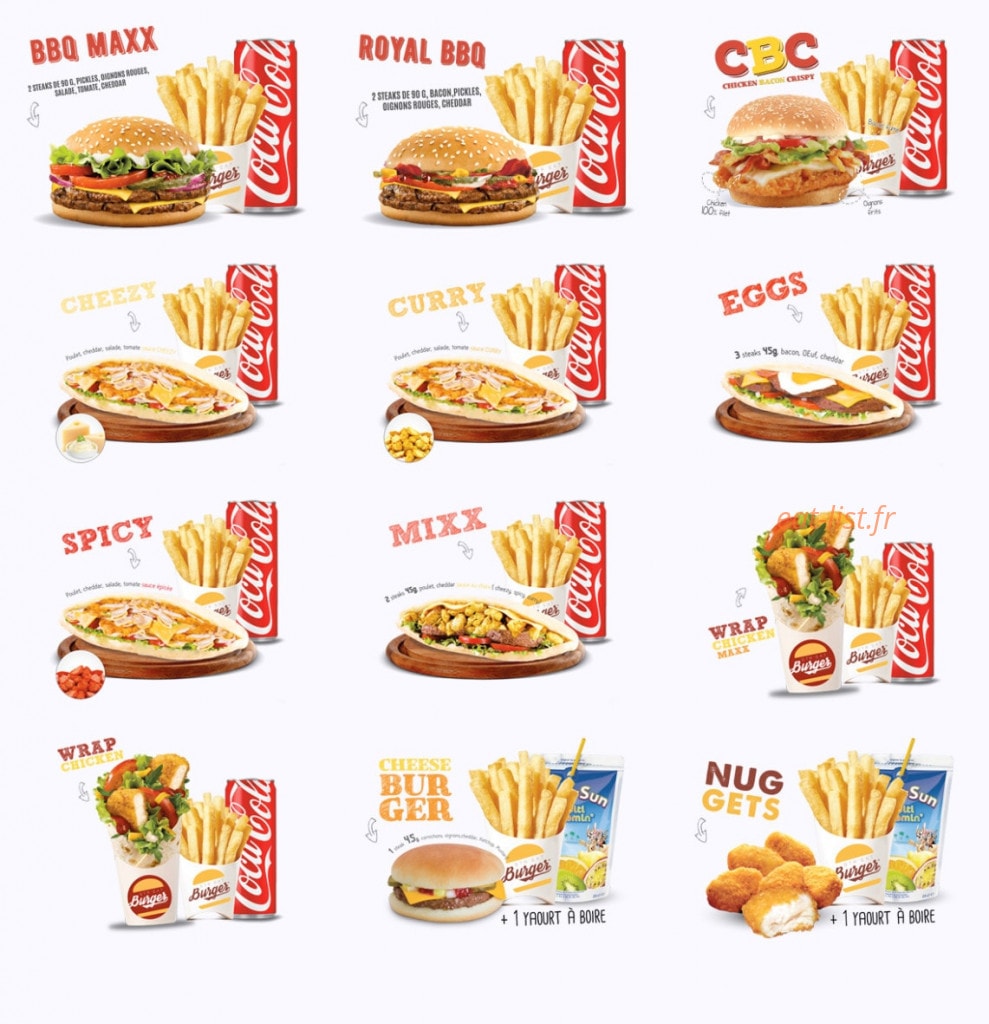 Str'eat Burger — carte page 2