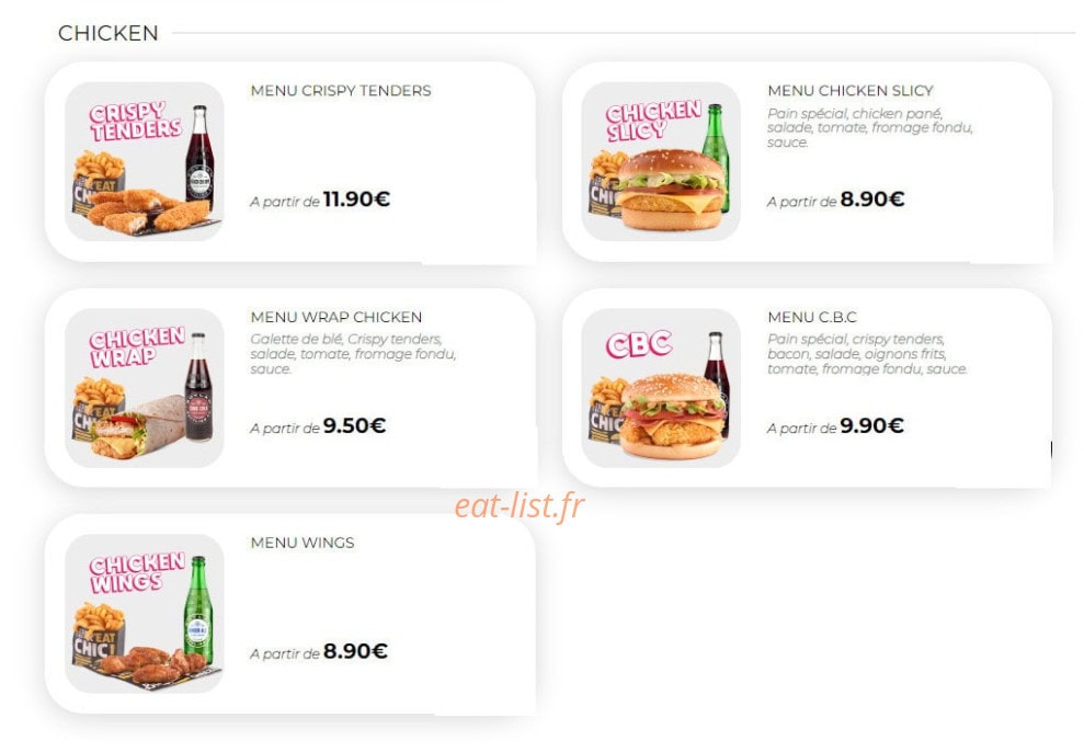 Str'eat Burger — carte page 2