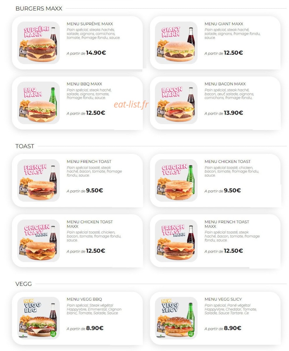 Str'eat Burger — carte page 3