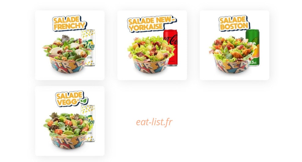 Str'eat Burger — carte page 4
