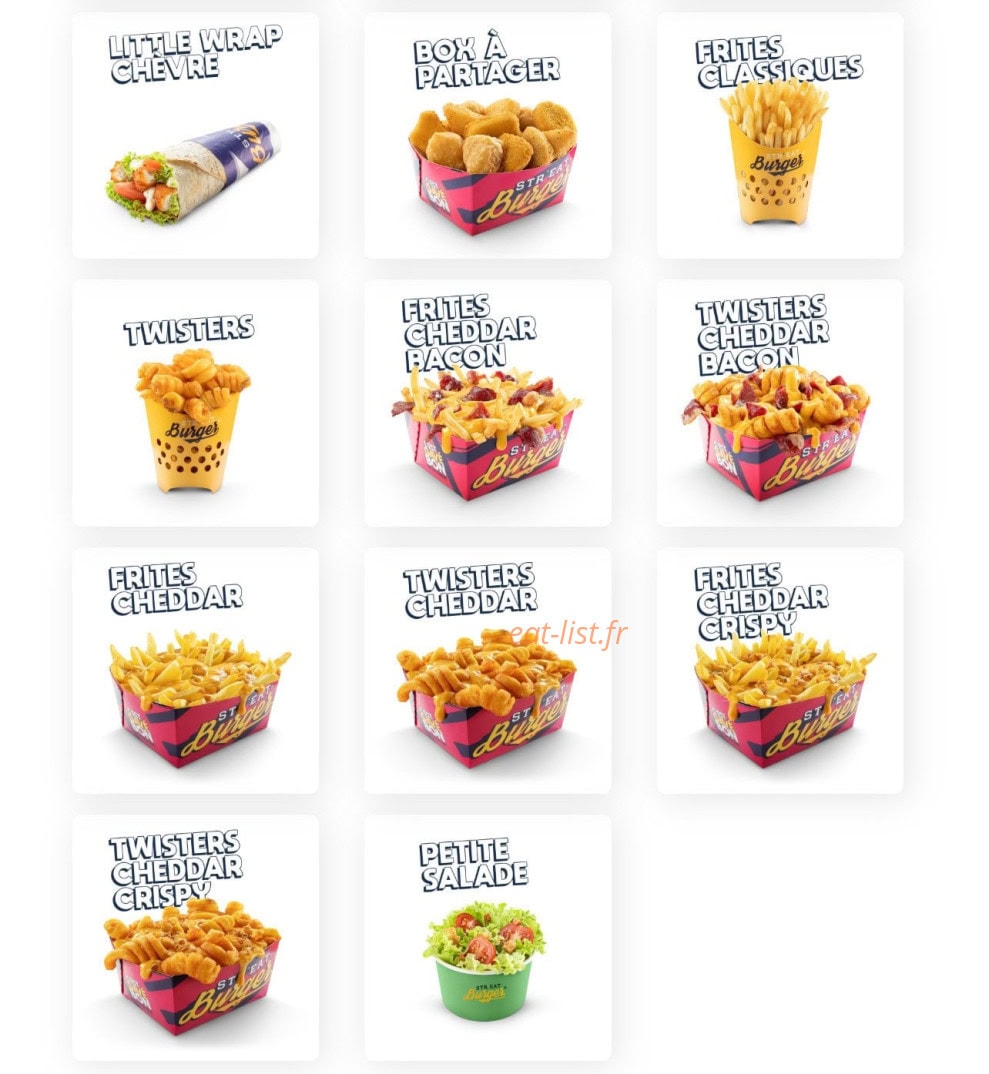 Str'eat Burger — carte page 6