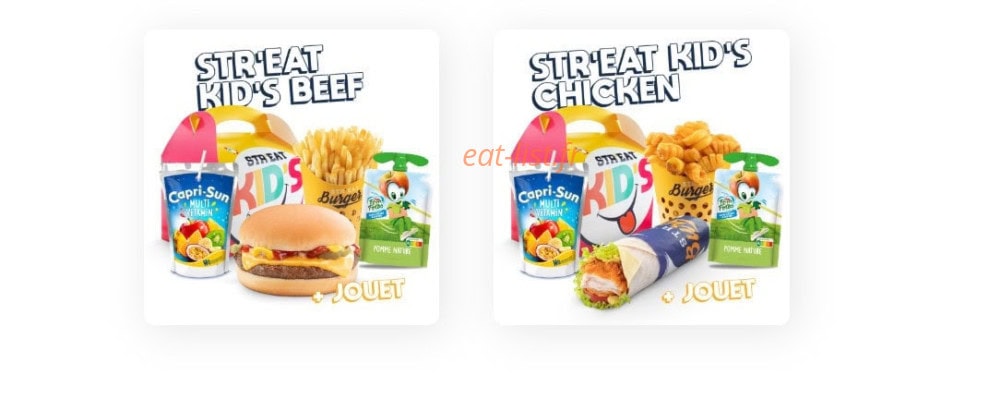 Str'eat Burger — carte page 8