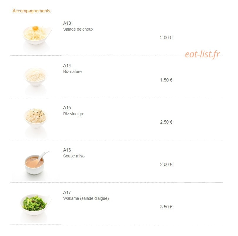 Sushi Chef — carte page 12