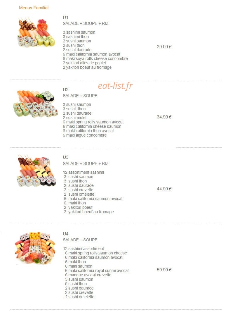 Sushi Chef — carte page 4