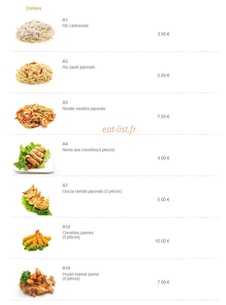 Sushi Chef — carte page 13