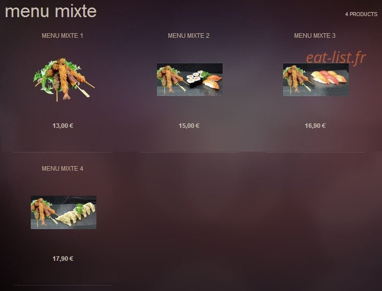 Sushi Creation — carte page 4