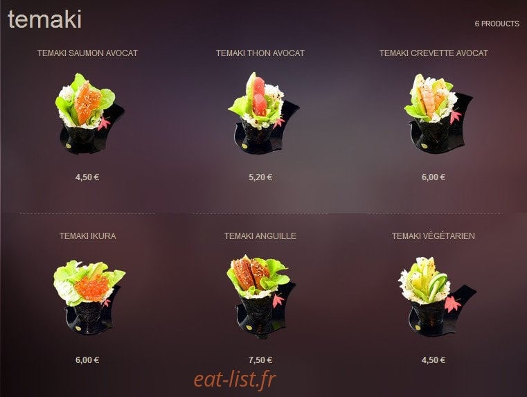 Sushi Creation — carte page 11