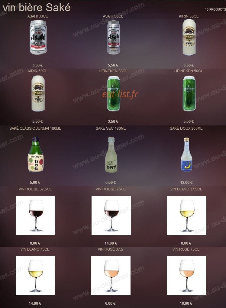 Sushi Creation — carte page 14