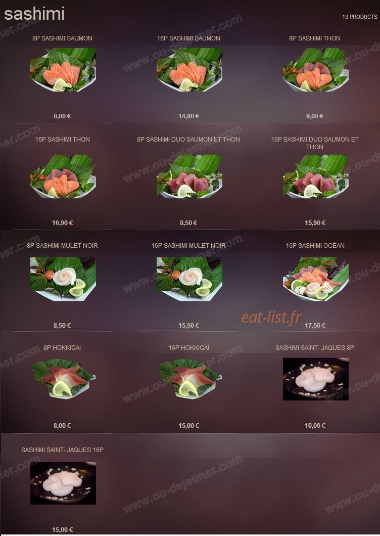 Sushi Creation — carte page 6